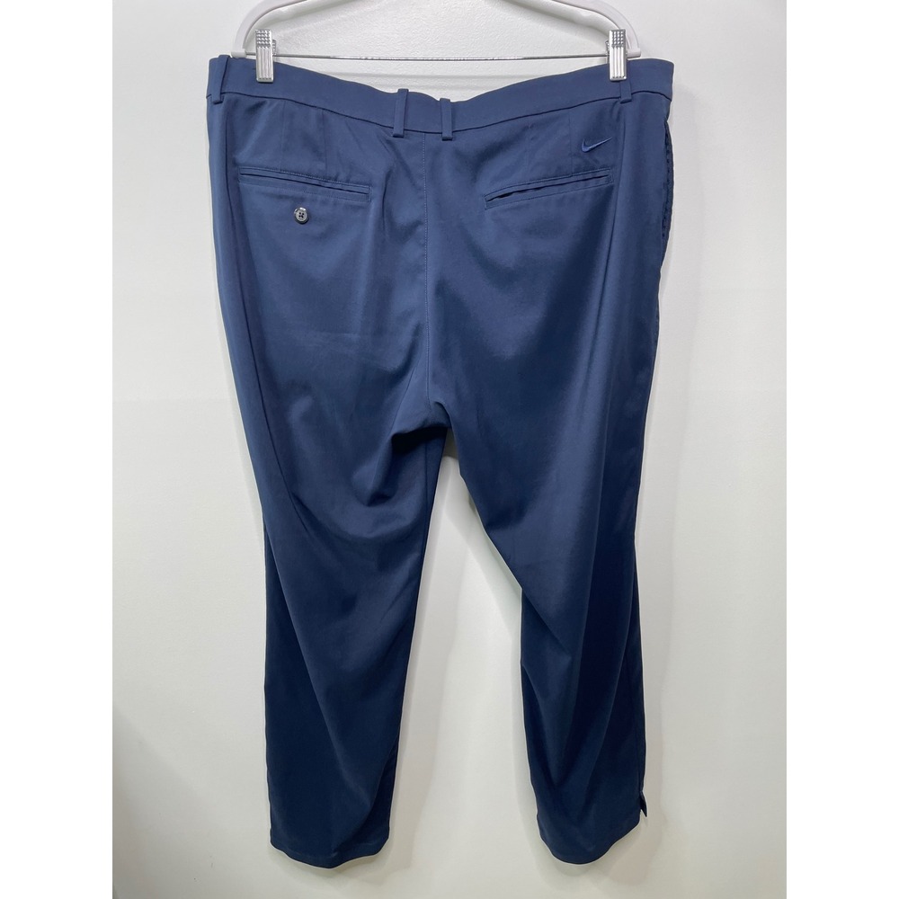 Nike Dri Fit Golf Pants‎ Standard Fit Navy Blue 40x30 Elastic Waist Prep Dadcore - Picture 6 of 12